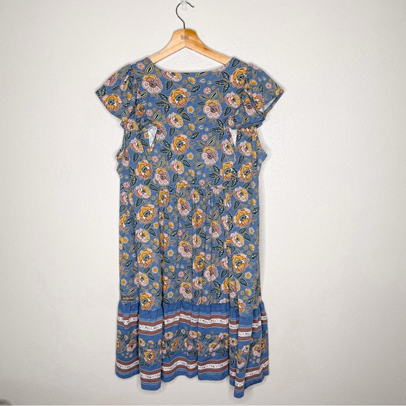 Matilda Jane | Heart to Heart Pasture Blue Floral Flutter Sleeve Dress - Picture 5 of 8